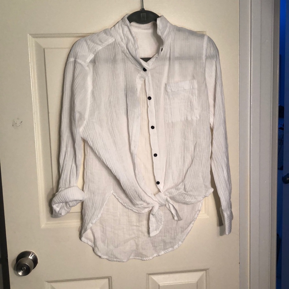brand new white flannel